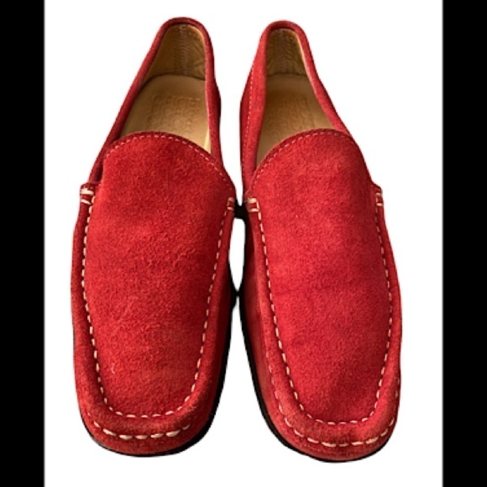 Carolina Herrera Red Suede Driving Loafers – Size 36